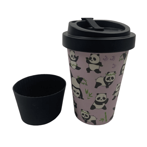 Reusable Bamboo Coffee Cup - Ecoffee Cup Kerr & Napier 12oz / 350ml Black